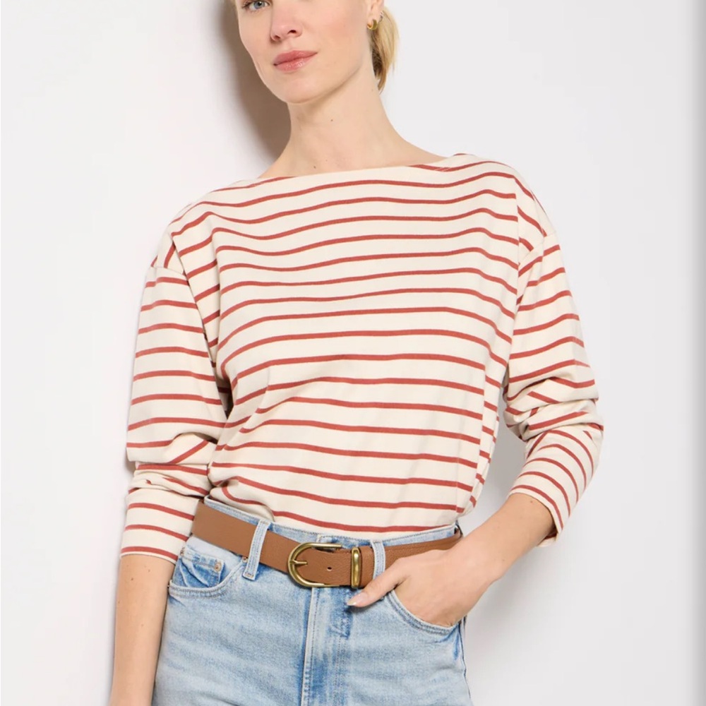Faherty Boatneck Striped Women's Top